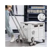 (店+)高端品質買菜小拉車輕便攜折疊購物車手拉貨快遞小推車子露營擺攤拖車家用