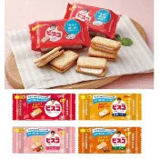 +爆買日本+ glico 固力果 Bisco 乳酸菌夾心餅乾 迷你包 5枚入 香草/奶油/草莓/楓糖風味 日本原裝進口