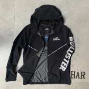 [海鹿馬]Hollister 海鷗 風衣 連帽外套 男女可穿 48~98公斤 防風 防水 薄風衣 手臂有字