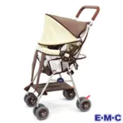 【百利市購物中心】EMC 新款全罩式輕便揹架車(和風棕)