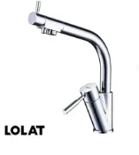 LOLAT 羅力  立式單槍RO廚房無鉛水龍頭 冷熱自來水+冷淨水 台灣製造(D5268LF)