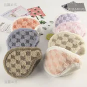 🍒免運推薦🍒冬季格子保暖耳罩耳罩可愛遮耳耳朵頭巾運動遮耳勞保耳罩遮耳F4E3