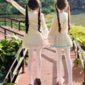 8943 位老客回訪💥白絲襪女壓力瘦腿襪洛麗塔襪子日系少女奶白色制服JK連褲襪E5DL