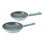 及時雨 生活好物選品 樂扣樂扣 ECO BLUE 鍛造陶瓷不沾鍋 2件組 20公分平煎鍋+30公分平煎鍋