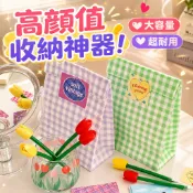 台灣出貨🐬牛皮紙袋 ins韓風格子紙袋 禮品包裝 糖果袋 格子紙袋 紙袋 禮物袋 牛皮立體袋 彩色格子袋 小禮物紙袋