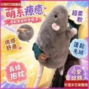 【超大絨毛抱枕】可愛花枝鼠 長條抱枕 玩偶 娃娃 抱睡娃娃 布偶 絨毛玩具 200公分 大娃娃 可愛娃娃 抱枕 長條玩偶