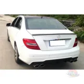 【壹輝汽配】BENZ賓士W204 W205 C級C63 AMG款尾翼ABS亮面烤漆押尾鴨尾碳纖紋