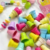DIY串珠🌈 亞克力彩色烤漆甜筒可愛冰淇淋平底直飾品配件手作串珠diy鑰匙扣 串珠diy 手作饰品 diy饰品