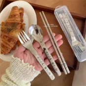 🎉可開發票🎉一木寧 316不鏽鋼便攜餐具兒童國小生上班族可愛勺叉筷外帶收納盒