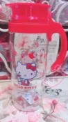 【買動漫】♥小花花日本精品♥ Hello Kitty 耐熱玻璃超輕/冷水壺/水瓶 果汁壺 手把耐高溫安全冷水壺11274308