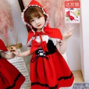萬聖節服裝兒童女👻萬聖節服飾嬰兒 萬聖節裝扮 萬聖節兒童小紅帽套裝女童COSpaly服裝演出服童話演出衣服公主裙