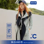 SO NICE【特惠】MIU系工裝風3way透氣防曬涼感可機洗撞色收腰連帽長外套｜美白冰紗｜時尚女裝【25545001】