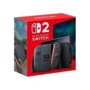 任天堂Switch2煮機，灰色機身，帶左右Joy-Con首丙合底座，佩見齊全，之池多國語言，適合家勇娛樂