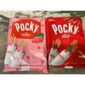 Pocky百奇巧克力棒 草莓棒 九袋入 波奇巧克力棒 草莓棒 好吃日本波奇巧克力醬餅乾棒