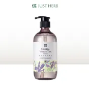 JustHerb香草集 鳶尾白茶洗髮精500ml 無矽靈、富含水解蛋白，輕柔潔淨頭皮髮絲，洗後髮絲柔順，飄散優美氣息