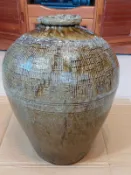 甕(17)~早期紅露酒酒甕~福~不漏水~高約48cm~懷舊.擺飾.道具