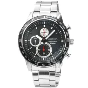 (店+)【SEIKO 精工】【柒號本舖】SEIKO精工大錶徑三眼計時鋼帶錶-黑 / SNDD85P1