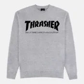 Thrasher Skate Mag Crewneck - Grey 長袖 #