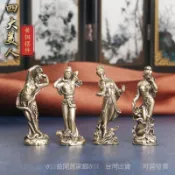 新品熱銷 免運🎀純黃銅古代四大美人桌麵擺件貂蟬西施王昭君楊玉環銅鵰工藝品文玩