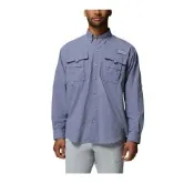 【Columbia 哥倫比亞】男款-防曬UPF50長袖襯衫-Bahama II L/S Shirt-紫灰色(UFM70480PG/KS)