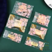 雪花酥牛軋糖包裝袋花卉餅干糖果蛋黃酥袋【步行者戶外生活館】