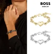 【BOSS】Honey Love系列 不鏽鋼愛心鍊條手鍊(2色可選)