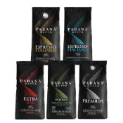 【ViVa美好購物網】【PARANA  義大利金牌咖啡】經典組合 5款咖啡豆(認證公平、金牌獎濃縮、低因濃縮、認證尊爵 各1公斤，精品豐饒2公斤)