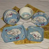 台灣出貨❤️防燙碗 寶寶碗 兒童碗 三麗鷗餐具 防摔 學生餐具 玉桂狗 玉桂狗餐具