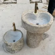 老石頭 洗手盆 老石磨 老舊石槽 庭院 洗手池 戶外 花盆 水槽 魚缸 石墩 支架