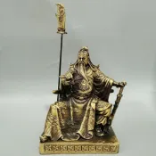 🌟臺灣熱賣🌟純黃銅關公 看書武財神 財神大刀關公擺件關公財神 招財 關公像 關聖帝君 中壇元帥 武財神 招財 招財擺
