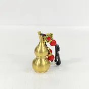 (店+)【御古齋】合金銅 葫蘆 文昌筆 鑰匙圈 吊飾 中國結 筆下生花 筆筆進財 掛葫生福 招福聚財 開運掛件 0802