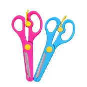 (店+)【COLOR ME】圓頭安全剪刀 5支一組 剪刀 安全剪刀 兒童剪刀 省力剪刀 回彈剪刀 小剪刀 -