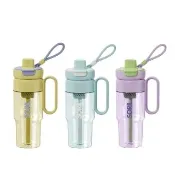 【SORIL】小帽防塵蓋吸管杯850ml(買一送一 Tritan材質 獨立大茶倉 果茶輕鬆泡)