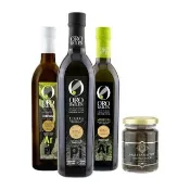 【Oro Bailen 皇嘉】皇室饗宴精選組-特級冷壓初榨橄欖油500ml+A.R頂級黑松露蘑菇醬90g(生飲首選/低油酸)