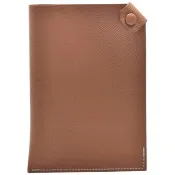 【Hermes 愛馬仕】經典Tarmac系列Epsom牛皮釦式護照夾(金色H057946CK-GOLD)