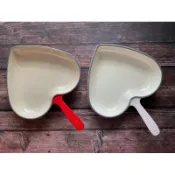 【愛咪雜貨小舖】全新Le Creuset 鑄鐵烤盤 愛心煎盤 心型烤盤 牛排烤盤 焗烤 26cm 情人節禮物