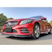 LI✌適用BENZ C系 W205 C200 C250 C300 專用鋼琴烤漆黑 前下巴 下擾流板 前定風翼 保險桿✌