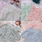 現貨🍀實拍70-80-90 女幼童碎花 滿版 梭織 棉質 休閒傘版擺洋裝 20021 80231 80232 80233