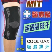 快樂購一店 台灣製 醫療級護膝 兩側支撐條 韌帶拉傷 膝蓋退化 復健護膝 COOLMAX吸濕排汗 透氣護膝 健走護膝