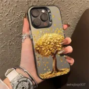 金錢樹 發財樹適用蘋果16 15 Plus iPhone14 13 12 11 Promax XR XS 8 7P手機殼