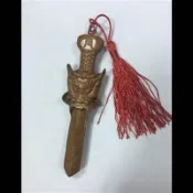 【松果購物】龍頭鳳頭開光肥城桃木小劍七星劍壓驚辟邪化煞法師劍