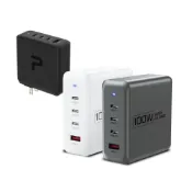 (店+)寶利威爾 100W 4孔 充電頭 非行動電源 電源供應器 附多國轉接  Type-C+USB-A 可充筆電