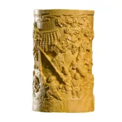 筆筒黃楊木把件-迎新年實木雕刻工藝品家居擺件74ap49【獨家進口】【米蘭精品】