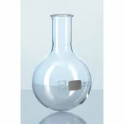 順億儀器 《實驗室耗材專賣》德國 DURAN 圓底燒瓶 100ML實驗儀器 玻璃容器 試藥瓶 樣品瓶 narrow neck with beaded rim 100ML