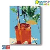 (店+)【Manto】帛琉冰茶-台灣製DIY數字油畫|超取專用大小