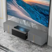 殺價 新品 可議價 可代客組裝捷盛激光專用電視地櫃電動智能伸縮托盤自動前后短焦投影儀機櫃子