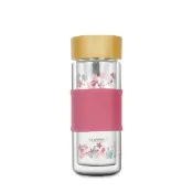 【御膳坊】櫻花磁吸濾網雙層玻璃杯330ml(茶隔 環保杯 飲料杯 咖啡杯)