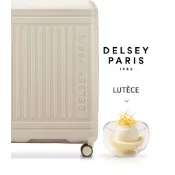 【DELSEY】LUTECE旅行箱-浮島米 19吋24吋27吋 行李箱 避震雙排輪 防盜拉鍊設計 AirTag 可擴充