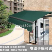 免運⭐可貨到付款⭐遮陽棚送手搖桿 伸縮式鋁閤金雨篷 戶外加厚折疊遮陽蓬 車棚 陽臺伸縮雨棚 伸縮遮陽棚 店鋪擋雨遮陽伸縮