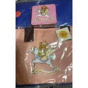 新光三越拉拉熊，懶懶熊粉橘色帆布包，杯墊